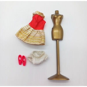 Vintage Topper Dawn Flower Fantasy Mini Dress Shoes Stand